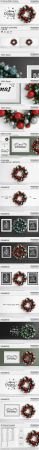Christmas Wall and Frames Mockup Set 2054928
