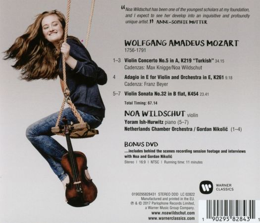 Noa Wildschut - Mozart: Sonata 454, Violin Concerto No. 5, Adagio in E KV 261 (2017) (FLAC)