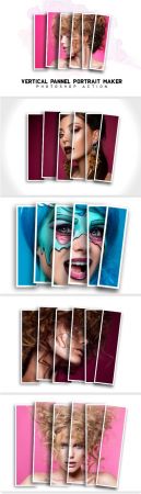 Vertical Panels Collage Photoshop Action 21158334