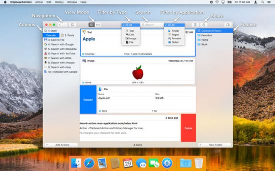 Clipboard Action 1.3.1 macOS