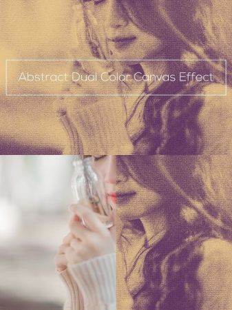 Abstract Dual Color Canvas Effect 2076156