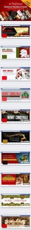 10 Christmas FaceBook Cover Bundle 2057422