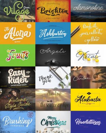 Fonts Collection - 50 beautiful hand-written fonts Creative Market