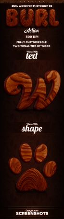 Burl Wood Photoshop Action 21126491