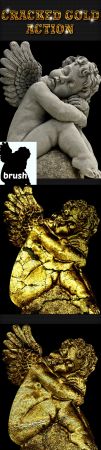 Amazing Cracked Gold Effect Photoshop Action 21073892