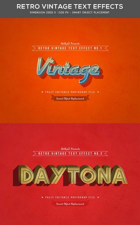 Retro Vintage Text Effects 21142668