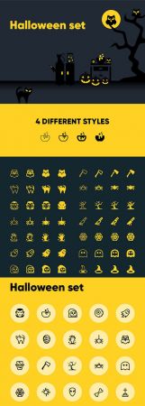 SVG, PNG Vector Icons - Spooky Halloween 2017