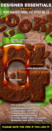 Designer Essentials Ultra Realistic Cookie Text Effect Vol.14 1072309