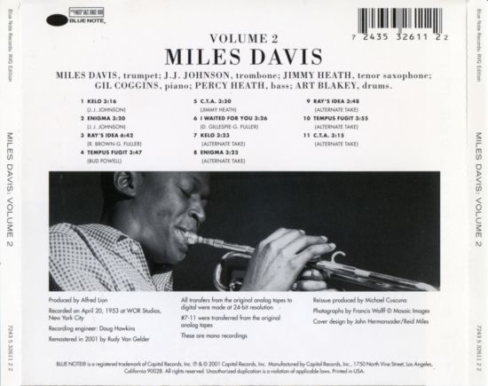 Miles Davis - Volume 2 (1953) {2001 Rudy Van Gelder Remaster}