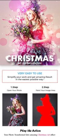 Christmas Art Photoshop Action 21089898
