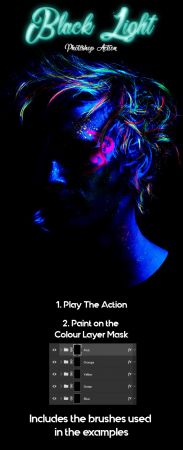 Black Light Photoshop Action 21126252