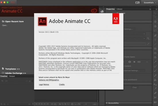 Adobe Animate CC 2018 v18.0.1.115 macOS