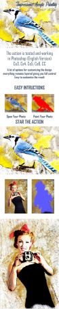 Impressionist Acrylic Painting Photoshop Action 21079813