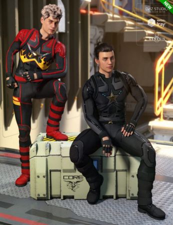 X-Fashion America Outfit for Genesis 8 Male(s) Texture Add-on 
