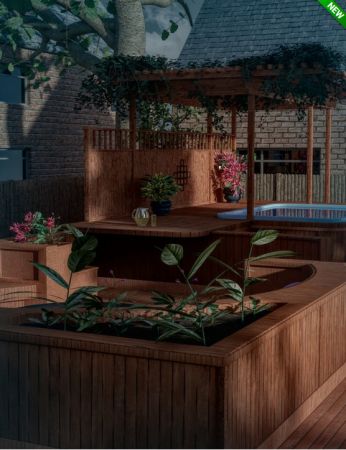 FG Jacuzzi Paradise Scene and Poses for Genesis 8 Female 