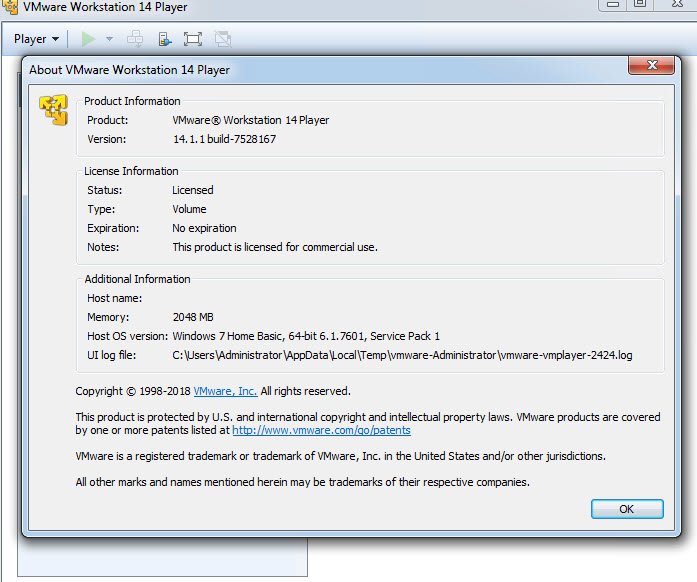 vmware workstation player 14 download