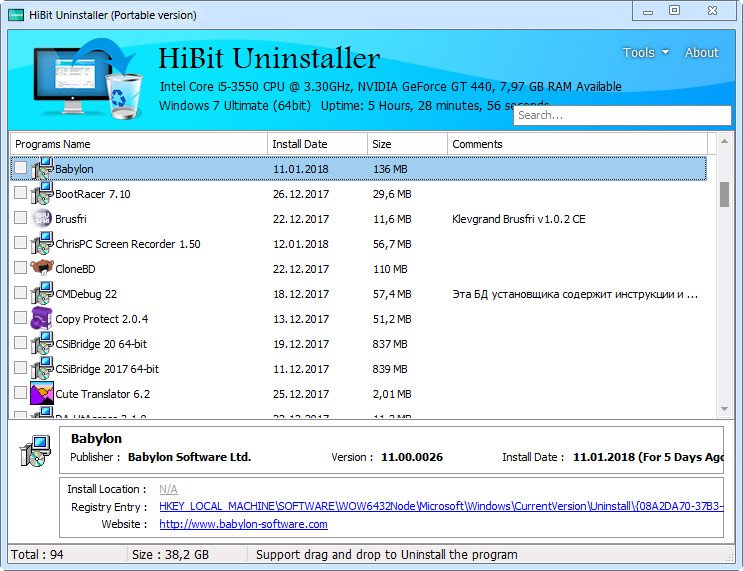 download HiBit Uninstaller 3.1.40 free