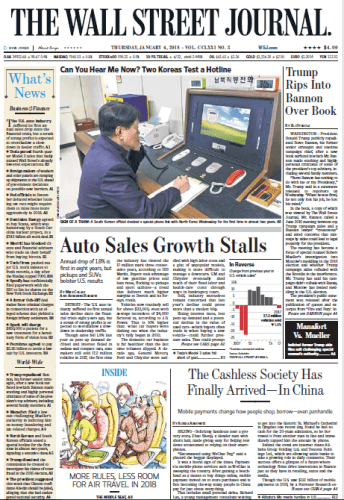 The Wall Street Journal - January 4, 2018