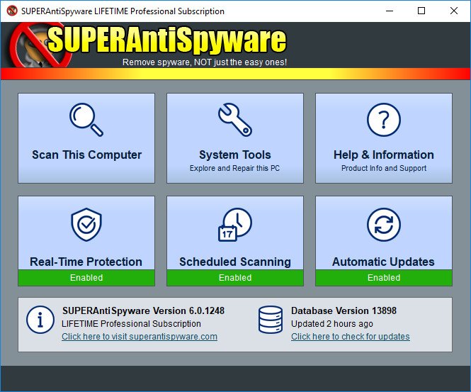SuperAntiSpyware Professional X 10.0.1256 download the new version