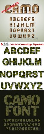 Vectors - Creative Camouflage Alphabets