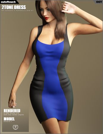 2Tone Dress for Genesis 3 Female(s)