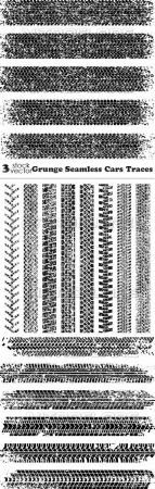 Vectors - Grunge Seamless Cars Traces
