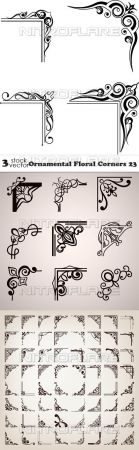 Vectors - Ornamental Floral Corners 23