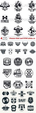 Vectors - Fitness Club and GYM Labels 10