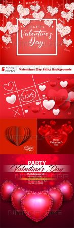 Vectors - Valentines Day Shiny Backgrounds