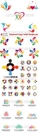 Vectors - Abstract Logo with People 38