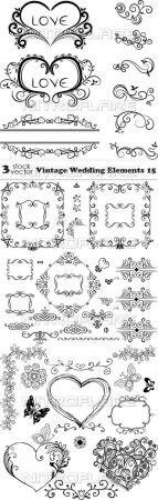 Vectors - Vintage Wedding Elements 15