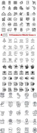 Vectors - E-Commerce Black Icons 2