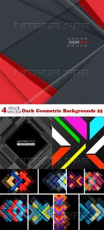 Vectors - Dark Geometric Backgrounds 25