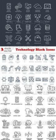 Vectors - Technology Black Icons