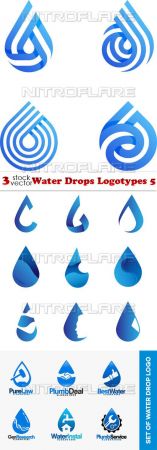 Vectors - Water Drops Logotypes 5