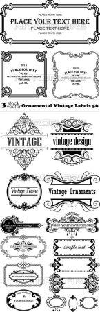 Vectors - Ornamental Vintage Labels 56