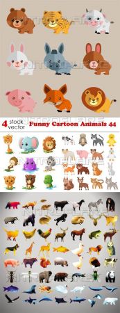 Vectors - Funny Cartoon Animals 44