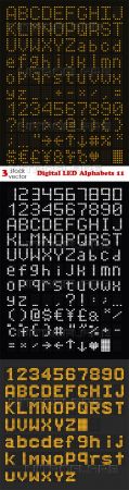 Vectors - Digital LED Alphabets 11