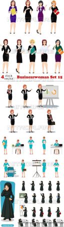 Vectors - Businesswoman Set 15