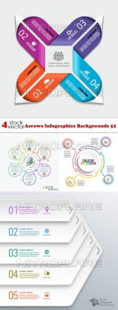 Vectors - Arrows Infographics Backgrounds 52