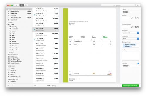 Receipts 1.6.3 Multilingual macOS