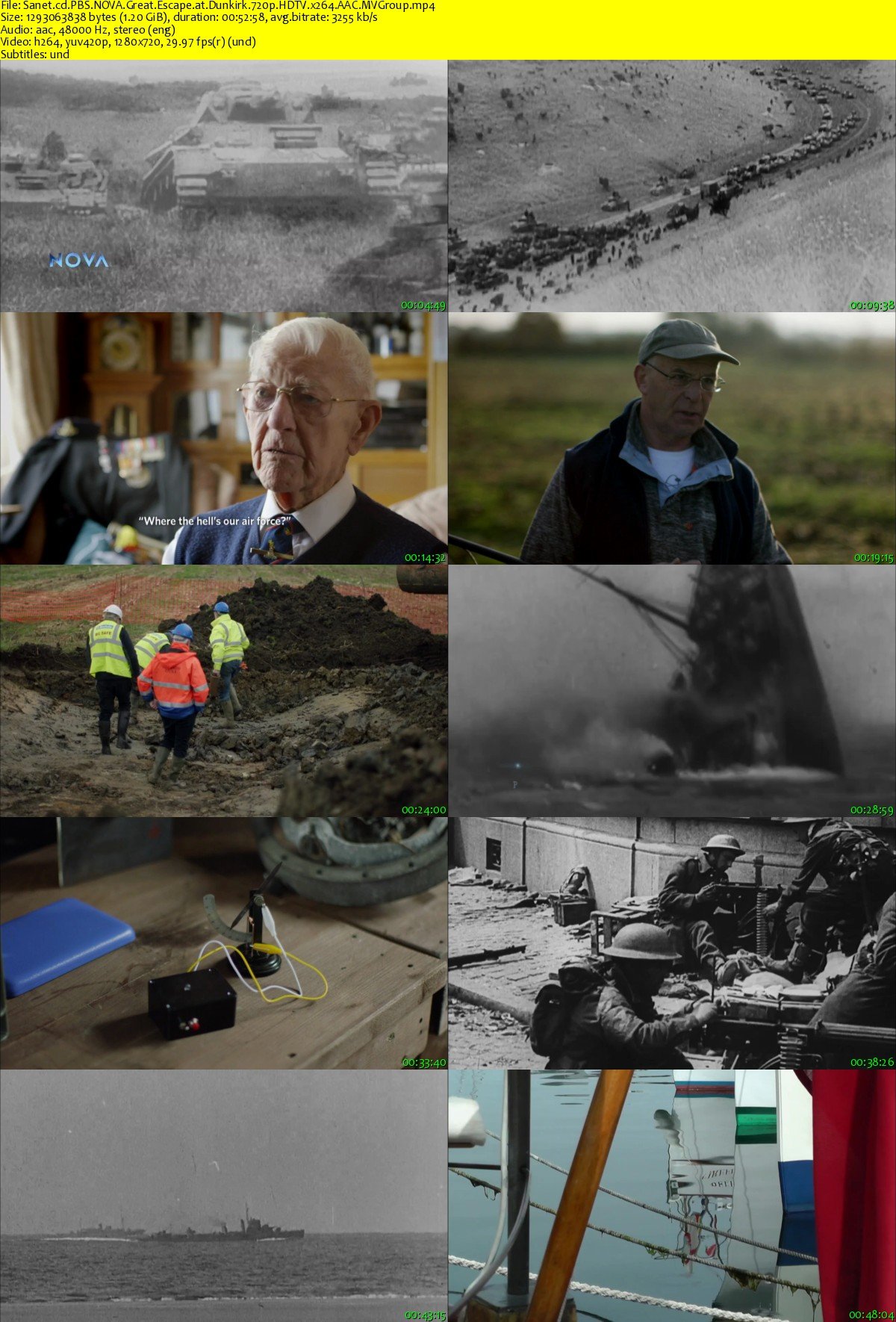 Download PBS NOVA Great Escape At Dunkirk 2018 720p HDTV X264 AAC