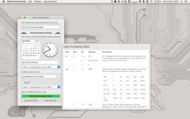  Date Format Creator 1.2 macOS