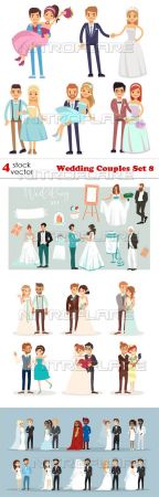 Vectors - Wedding Couples Set 8