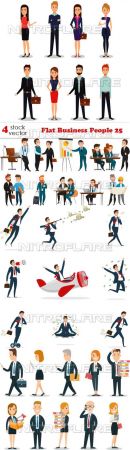 Vectors - Flat Business People 25