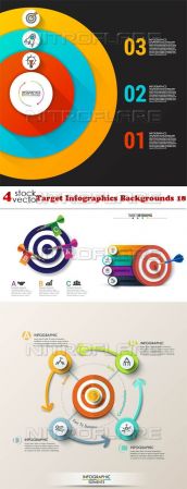 Vectors - Target Infographics Backgrounds 18