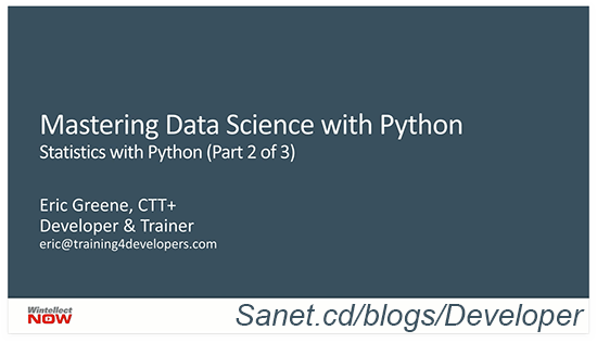 Statistics with Python, Part 2
