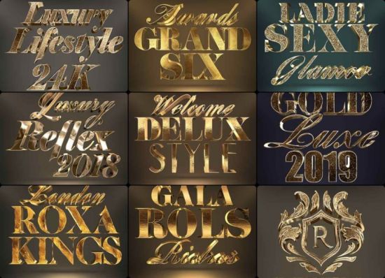 Golden 3D Styles &amp; Text effects (GraphicRiver)
