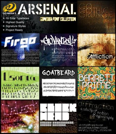 Fonts Family GoMedia &amp; Hirmucs Irmucs (30)