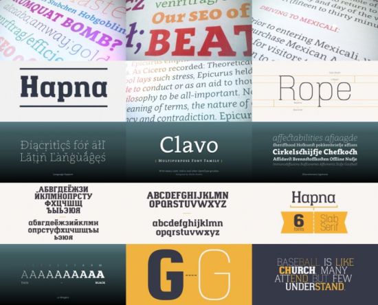 Fonts Family Clavo &amp; Hapna, Panoply, Cape, CapeArcona, Baron Neue (39)